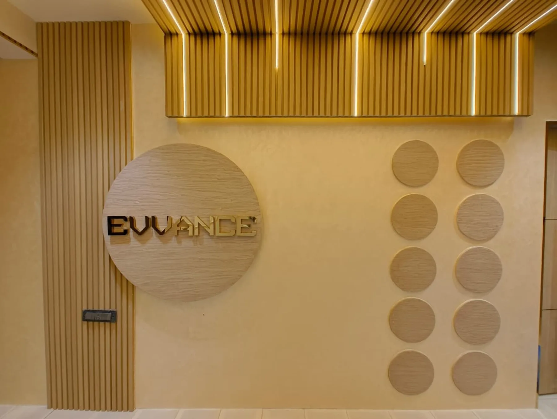 Evvance Education branded reception interior