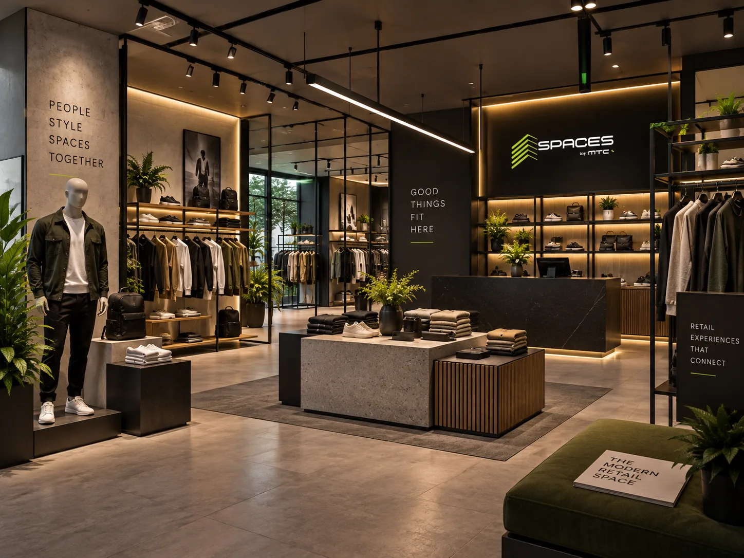 Retail interior display and seating