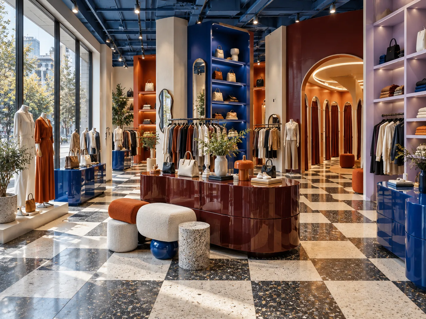 Retail display and customer circulation area