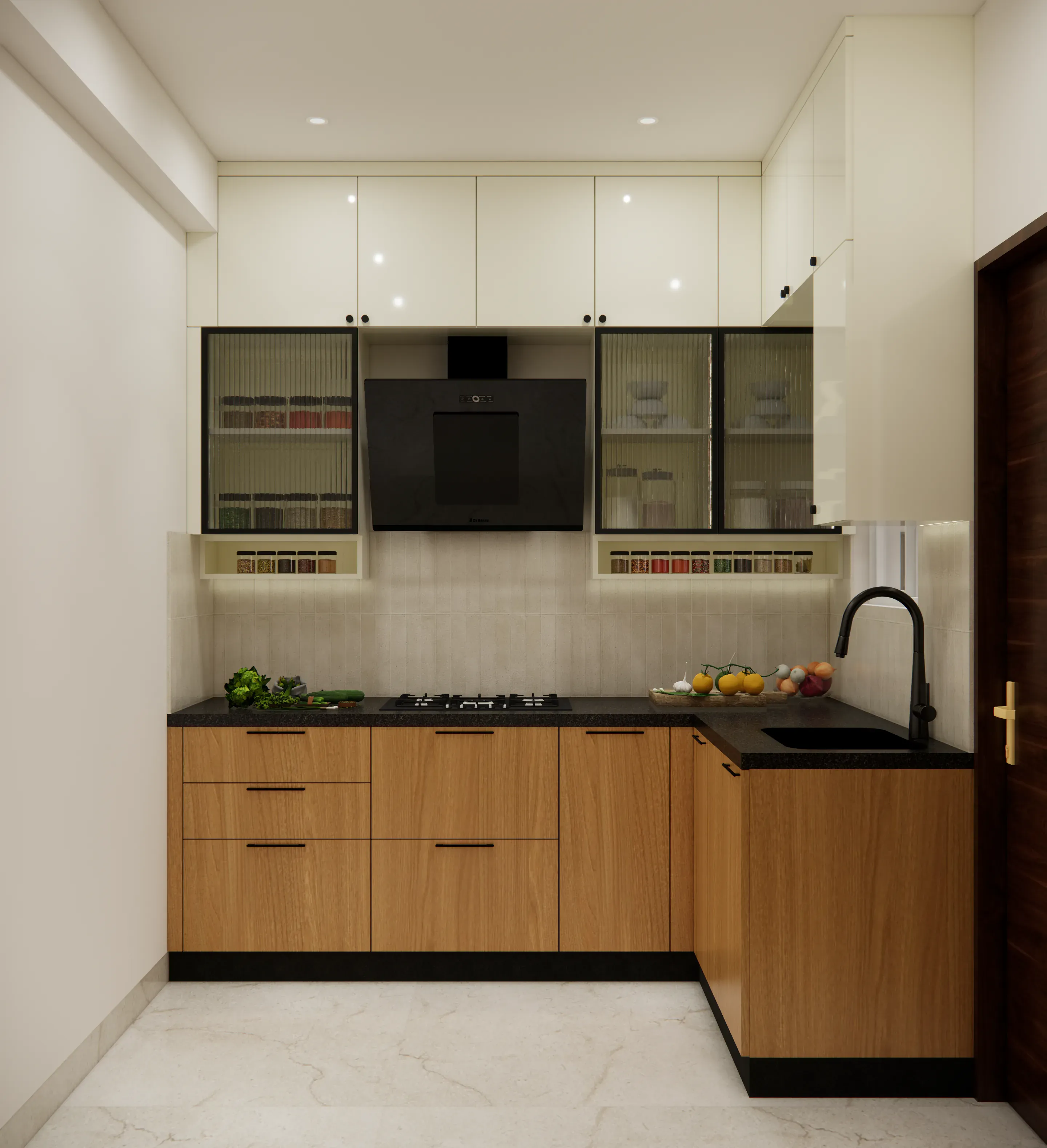 Kitchen interior designed by Spaces by MTC, Hyderabad
